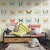 vinilo decorativo salón mariposas