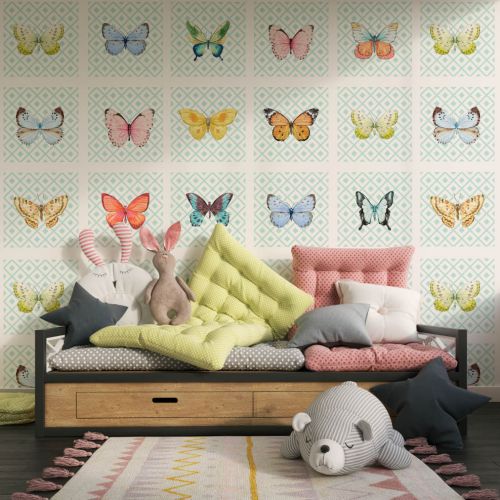 vinilo decorativo salón mariposas